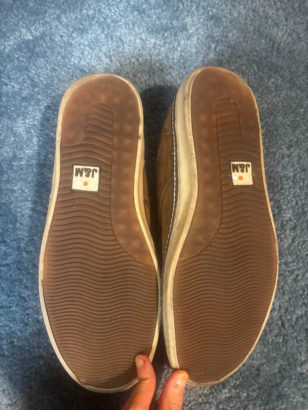 Johnston & Murphy Men's Brown Leather Derby Shoes Size 10 Lace Up Plain Toe